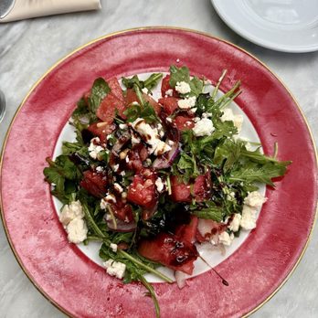 Karla's Restaurant - Watermelon arugula feta salad - New American Near Me - New Hope, Pennsylvania Karla's Restaurant - Watermelon arugula feta salad - New American Near Me - New Hope, Pennsylvania