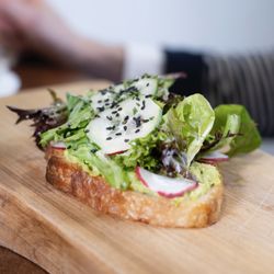 Evoke - Avocado toast on Twisted Tree Baking Company sourdough