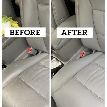 Skyline Mobile Detailing - Before after on leather care - Auto Detailing Near Me Skyline Mobile Detailing - Before after on leather care - Auto Detailing Near Me