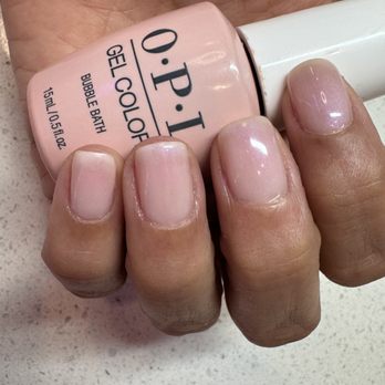 09 Nail Studio - Gel manicure : 1 coat Bubble Bath by Opi & 1 coat Sea Pearl by Ibd - Nail Technicians Near Me - San Antonio, Texas 09 Nail Studio - Gel manicure : 1 coat Bubble Bath by Opi & 1 coat Sea Pearl by Ibd - Nail Technicians Near Me - San Antonio, Texas