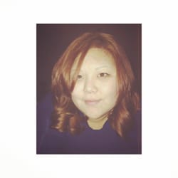Cosmo Bleu Salon - I went from dark brown basically black to a strawberry blonde/redhead! & I got a layered cut & Thank you sooo much Elle!!