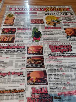 Menu photo 1 Bayou City Wings Baytown, TX