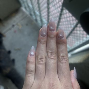 Glitz N Glam - Left Hand - pretty straight extension placement. - Nail Salons Near Me - San Francisco, California Glitz N Glam - Left Hand - pretty straight extension placement. - Nail Salons Near Me - San Francisco, California