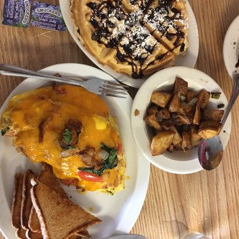 Nzinga's Kitchen - Ran out of Red Velvet, went with the cookies and cream. Waffle was sub-par, potatoes were cold, omelette was amazing. - Breakfast & Brunch Near Me - Durham, North Carolina Nzinga's Kitchen - Ran out of Red Velvet, went with the cookies and cream. Waffle was sub-par, potatoes were cold, omelette was amazing. - Breakfast & Brunch Near Me - Durham, North Carolina