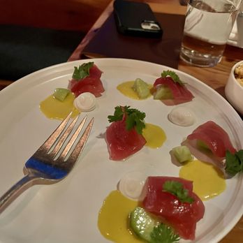 The Lark - Blue fish The Channel Islands Crudo - New American Near Me - Santa Barbara, California