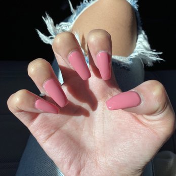 Long Lasting Nails - Pink coffin nails - Nail Salons Near Me - Carson, California