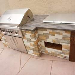 Custom Counterfitters - Custom Outdoor BBQ- Corain Sorrel Solid Surface.