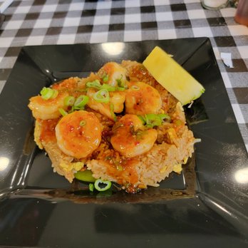 Seafood And Cones - Thai Chili Shrimp over Fried Rice - Ice Cream & Frozen Yogurt Near Me - Raynham, Massachusetts
