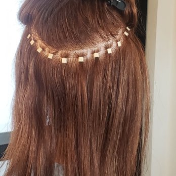 Salon Republic Pasadena - The beginning of sewing in your volume weft. - Hair Salons Near Me - Pasadena, California Salon Republic Pasadena - The beginning of sewing in your volume weft. - Hair Salons Near Me - Pasadena, California