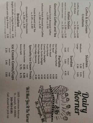 Menu photo 6 Dairy Korner Saint Joseph, MI