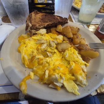 Crabcake Factory Bayside - Scrambled eggs with lump crabmeat - Seafood Near Me - Selbyville, Delaware Crabcake Factory Bayside - Scrambled eggs with lump crabmeat - Seafood Near Me - Selbyville, Delaware