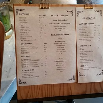 Alchemist Coffee Project - Menu - Coffee & Tea Near Me - Los Angeles, California Alchemist Coffee Project - Menu - Coffee & Tea Near Me - Los Angeles, California