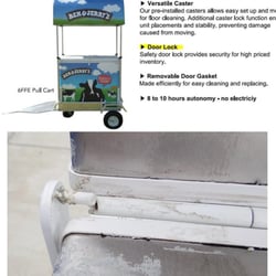 Plastic broken hinge on a stainless steel flip lip to their THG 6FFE freezer.