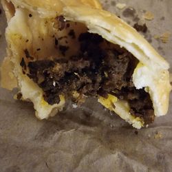 El Caribe Restaurant - I'm not sure what this is inside but it's not edible. The yuca looks old. Sorry but this place needs Gordon Ramsey in a bad way...