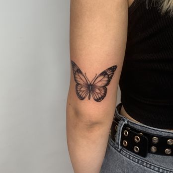 Ikova Tattoo - Butterfly tattoo (Left arm) - Tattoo Near Me - Hollywood, Florida Ikova Tattoo - Butterfly tattoo (Left arm) - Tattoo Near Me - Hollywood, Florida