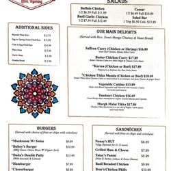 Fathom Restaurant - Lunch menu