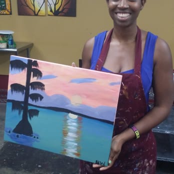 Painting With a Twist - Louisiana sunsets. It was really easy and I had a great time! - Art Classes Near Me - Baton Rouge, Louisiana