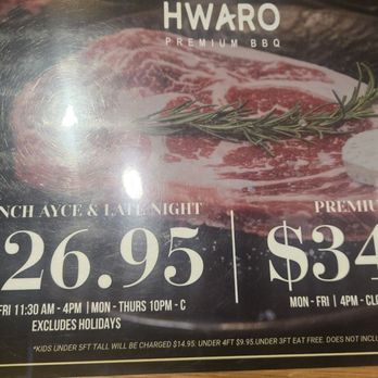Hwaro - Menu - Korean Near Me - Las Vegas, Nevada