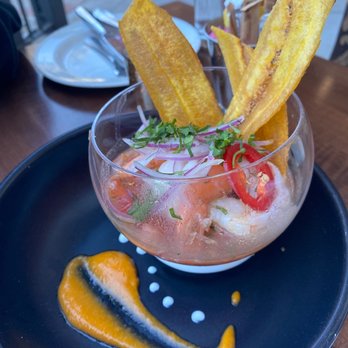 Maison Pucha Bistro - Ecuadorian Shrimp Ceviche (7 For 7 Before 7 HH menu) - French Near Me - Houston, Texas Maison Pucha Bistro - Ecuadorian Shrimp Ceviche (7 For 7 Before 7 HH menu) - French Near Me - Houston, Texas