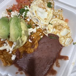 Red chilaquiles