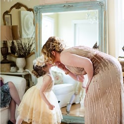Petersen Pictures - My daughter and I waiting for our big reveal.