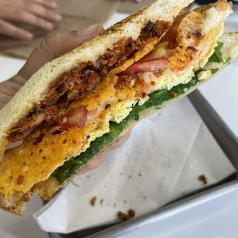 Cafe Paso Coffee - Marinated soy egg cheese sandwich - Coffee & Tea Near Me - Sacramento, California