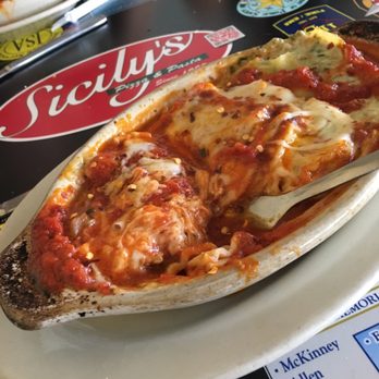 Sicily's Pizza & Pasta - Pasta sampler. Cheap on price but not on flavor - Pizza Near Me - Mc Kinney, Texas Sicily's Pizza & Pasta - Pasta sampler. Cheap on price but not on flavor - Pizza Near Me - Mc Kinney, Texas