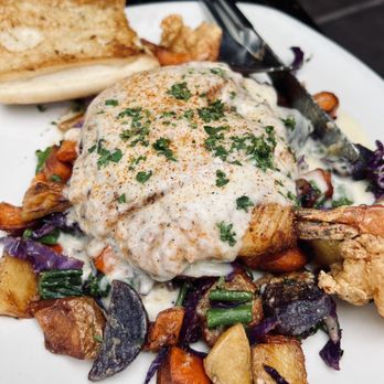 The Rouxpour - Katy - Crab stuffed flounder with potatoes. This dish was as delicious as it was colorful. - Cajun/Creole Near Me - Katy, Texas The Rouxpour - Katy - Crab stuffed flounder with potatoes. This dish was as delicious as it was colorful. - Cajun/Creole Near Me - Katy, Texas