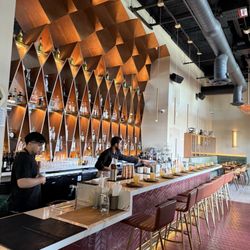 Bar with plate settings also
