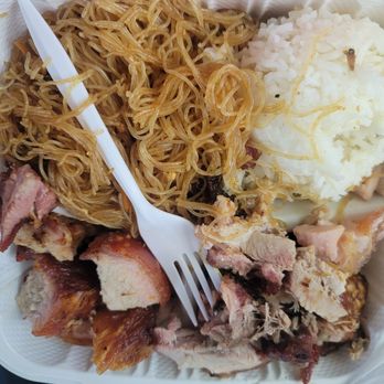 Dick's Lechon - 1 choice Lechon belly with rice and pancit - Filipino Near Me - Waipahu, Hawaii Dick's Lechon - 1 choice Lechon belly with rice and pancit - Filipino Near Me - Waipahu, Hawaii