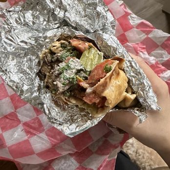Baba Shawarma - Dry Beef Shawarma Wrap- soggy from tomatoes - Halal Near Me - Humble, Texas Baba Shawarma - Dry Beef Shawarma Wrap- soggy from tomatoes - Halal Near Me - Humble, Texas