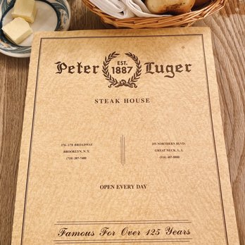 Peter Luger - Menu - Steakhouses Near Me - Brooklyn, New York