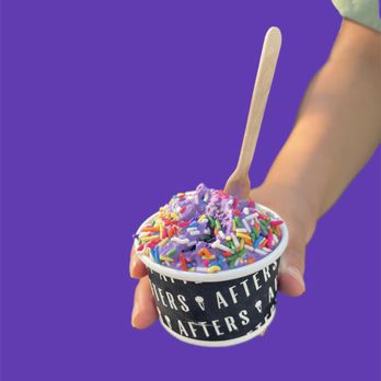 Afters Ice Cream - Ube with Rainbow Sprinkles - Ice Cream & Frozen Yogurt Near Me - Cerritos, California Afters Ice Cream - Ube with Rainbow Sprinkles - Ice Cream & Frozen Yogurt Near Me - Cerritos, California