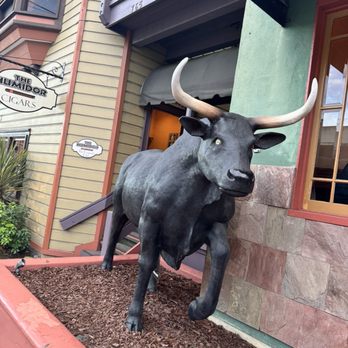 Whaling Station Steakhouse - Bull statue outside The whaling station - Seafood Near Me - Monterey, California