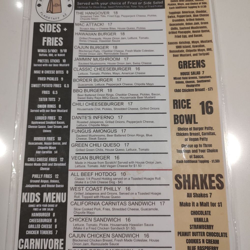 Brown Bag Burger - June 2024 Menu - Burgers Near Me - Flagstaff, Arizona Brown Bag Burger - June 2024 Menu - Burgers Near Me - Flagstaff, Arizona