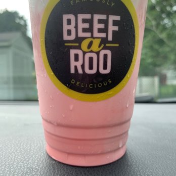 Beef  A Roo - Strawberry shake - Burgers Near Me - West Dundee, Illinois