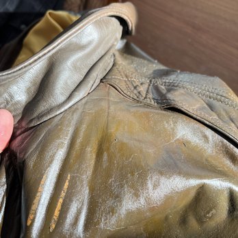 Lory's Denim & Leather Clinic - The paint is a strange brown yellow color, and looks like old varnish - Sewing & Alterations Near Me - Studio City , California