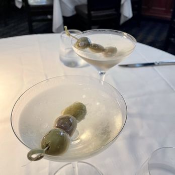 Delmonico's - Dirty martinis with blue cheese olives - Steakhouses Near Me - New York, New York Delmonico's - Dirty martinis with blue cheese olives - Steakhouses Near Me - New York, New York