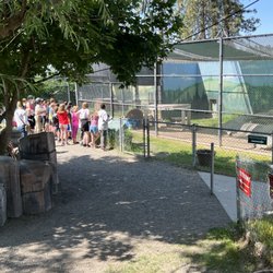 Cat Tales Wildlife Center - Tour group by the black bear exhibit