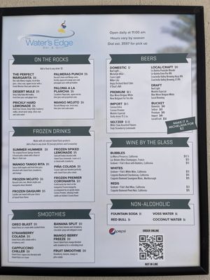 Menu photo 4 The Water's Edge Bar & Grill Palm Desert, CA Menu photo 4 The Water's Edge Bar & Grill Palm Desert, CA
