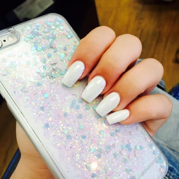 Elite Nails Spa - White with a fine glitter, I think its beautiful - Nail Salons Near Me - Norwalk, California Elite Nails Spa - White with a fine glitter, I think its beautiful - Nail Salons Near Me - Norwalk, California