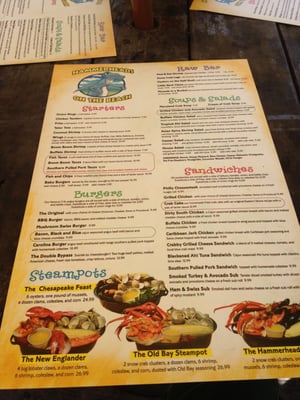 Menu photo 8 Hammerheads On the Beach Ocean City, MD