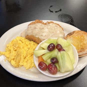 The Incredible Cafe - Country Fried Steak & 2 Eggs sub fruits for potato ($3 extra) - Breakfast & Brunch Near Me - San Diego, California The Incredible Cafe - Country Fried Steak & 2 Eggs sub fruits for potato ($3 extra) - Breakfast & Brunch Near Me - San Diego, California