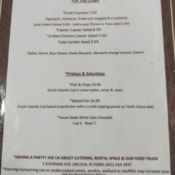 Cara's Kitchen - Menu 2 (April 2023) - Subject to Change - American Near Me - Lincoln, Rhode Island