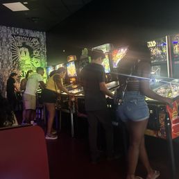 Some of the old school pinball machines Some of the old school pinball machines