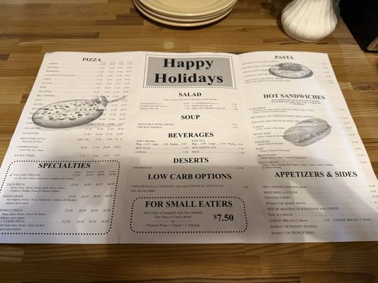 Menu photo 7 Village Pizza Big Bear Lake, CA