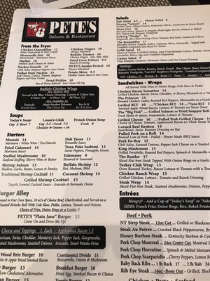 Menu photo 8 Pete's Saloon & Restaurant Elmsford, NY Menu photo 8 Pete's Saloon & Restaurant Elmsford, NY