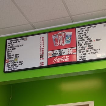 Toyin - Menu board - African Near Me - Marietta, Georgia