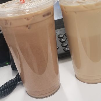 Coffee Republic - Iced Mexican Mocha on the left & Iced white choclate mocha on the right. - Cafes Near Me - Folsom, California