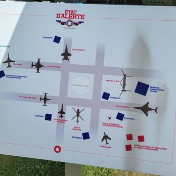 Air Defence Museum - A map of the outside airplane display exhibit - Museums Near Me - Saguenay, Quebec